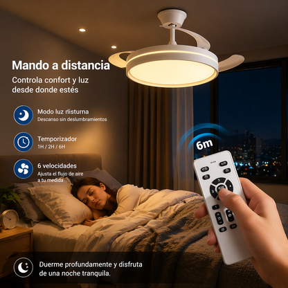 Fannade™ – Ventilador de Techo con Luz LED