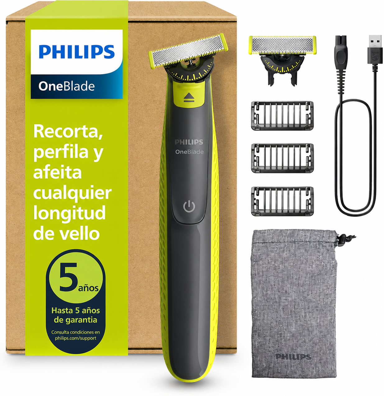 Philips OneBlade™ – Recortadora y Afeitadora Eléctrica